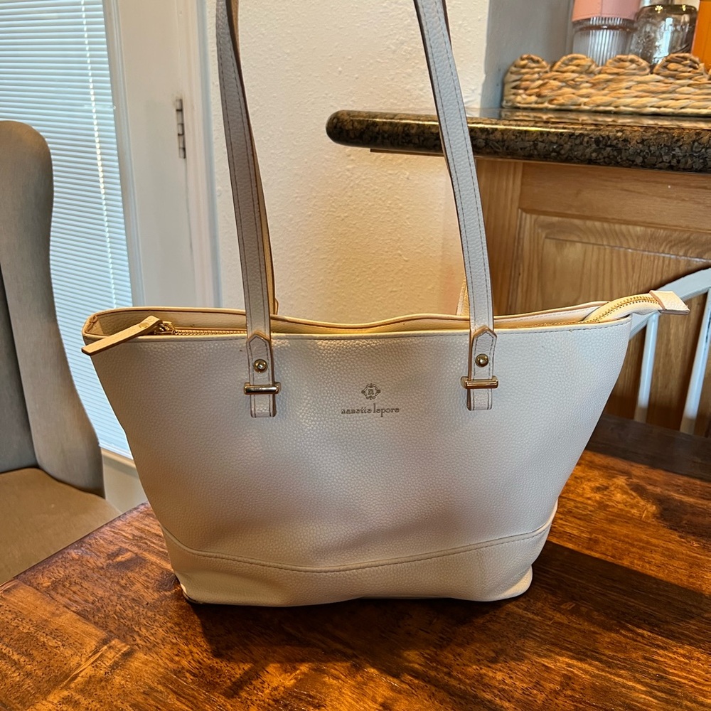 Nanette lepore off-white tote bag
